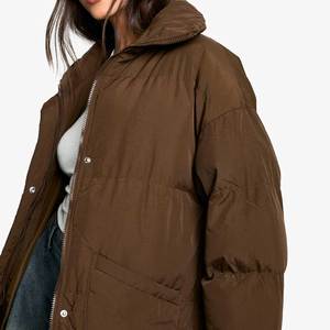 Doudoune matelassée tendance pour femme, manteau d'hiver à capuche, manches longues, fermeture éclair, décontracté, chaud, pour l'extérieur 2026 - Product Image 5