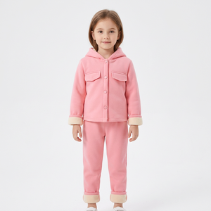 Conjuntos de Ropa para Niñas de Alta Calidad, con Logotipo Personalizado en Relieve, Manga Larga, 100% Algodón Tejido, Antiarrugas, a la Moda - Product Image 4