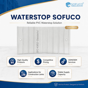 Sofuco KN9218 Transparent Waterstop Tensile 12-18.8MPa High Grade PVC For Siphon Culvert Joint <b>Sealing</b> And Concrete Bonding - Product Image 2