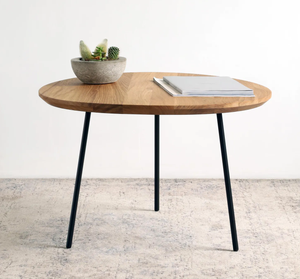 Mesa de Centro Moderna de Lujo, Hecha a Mano y Personalizada, con Tapa de Madera Blanca y Metal Dorado, Estilo Nórdico, para Sala de Estar - Product Image 2