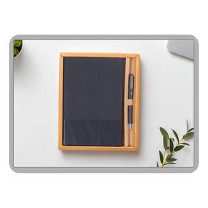 Custom Logo Embossed Liviya Business A5 PU <b>Leather</b> Notebook <b>Diary</b> with Metal Pen Graduation Corporate Promotional Gift Set - Product Image 1