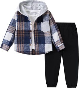 Coupe-vent léger à capuche pour garçons, veste décontractée de protection solaire avec fermeture éclair pour activités de plein air - Product Image 1