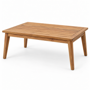 Conjunto de Sofá Moderno para Exteriores en Gris, con Estructura de Madera y Mimbre, Muebles de Patio con Cojines Impermeables y Mesa de Centro - Product Image 3