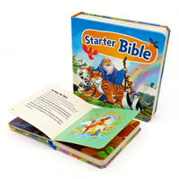 Bible chrétienne personnalisée à couverture rigide pour enfants, pour l'étude et l'apprentissage des histoires, impression avec carton ondulé et papier offset