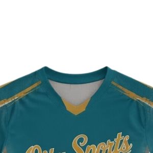 Unisex Teal Gold Sublimated Lacrosse Jersey Lightweight <b>Polyester</b> Reversible Athletic <b>Shirt</b> Sports Uniform Team Apparel - Product Image 3