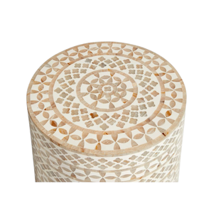 Decorative Mother of Pearl Side <b>Stool</b> for Living Room and <b>Bedroom</b> - Product Image 2