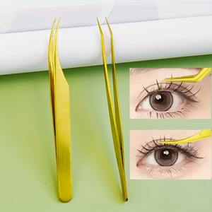 Stainless Steel <b>Eyelash</b> Tweezers Set High Precision Lash <b>Curlers</b>, Transplant Eyebrow Tools for Beginners Beauty Tools - Product Image 3