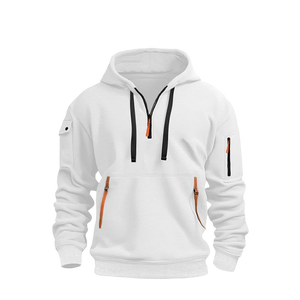 Sudadera con Capucha Lisa al por Mayor para Hombre, Estilo Urbano y Tecnológico con Bolsillos con Cremallera Funcionales y Diseño Urbano Moderno - Product Image 3