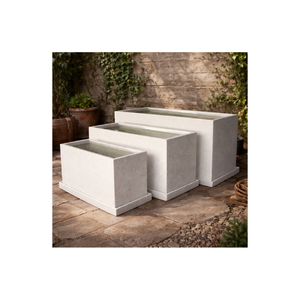 Eco-Friendly Lightweight Durable Indoor/Outdoor <b>Rectangular</b> Shape High Quality Fiberglass Garden Planters <b>Pots</b> - Product Image 1