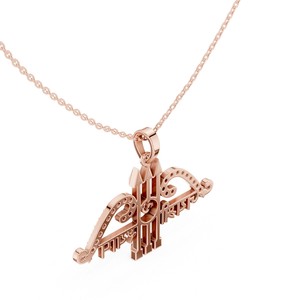 Pendentif élégant en forme ronde pour femme, avec diamant de laboratoire, en or massif 14 carats, certifié IGI, personnalisable OEM/ODM disponible - Product Image 2
