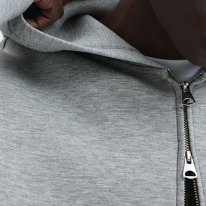 Sweat à capuche zippé surdimensionné pour homme, en molleton épais de coton français de haute qualité, éco-responsable, idéal pour l'automne et l'hiver - Product Image 4