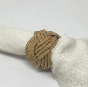 Anillo para Servilletas Redondo de Yute Ecológico con Diseño Floral de 4.5cm para Camping N S Tomar Handicrafts - Product Image 3