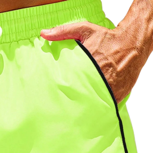 Pantalones Cortos Bermuda Verde Neón para Hombre, Ligeros, Transpirables, de Secado Rápido, con Cordón en la Cintura, Casuales, Deportivos, para Gimnasio, Playa, Verano - Product Image 5