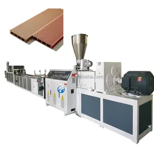 Pp Pe Wpc Decking Profile Wood Plastic Lumber Compounding Board High Production Extrusion Line Wpc Profile Making Machine