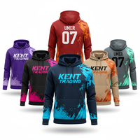 Sweat à capuche de sport personnalisé tendance pour l'hiver, entièrement sublimé, léger, respirant, anti-transpiration, 100% polyester, pour adultes, OEM