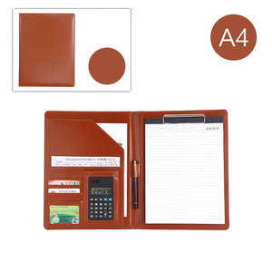 Organisateur de bureau en cuir PU, porte-documents efficace, classeur à anneaux, porte-documents pour fournitures de bureau - Product Image 5