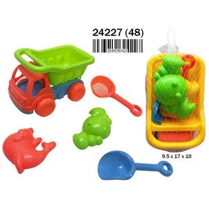 Camioncino da spiaggia con set di accessori 9,5x17x10 cm per bambini, per giocare con sabbia e acqua - Product Image 1