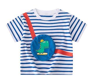 T-shirts en coton pour enfants, col rond, tricotés, mignons, à manches courtes, anti-rétrécissement, avec lumières EL clignotantes - Product Image 3