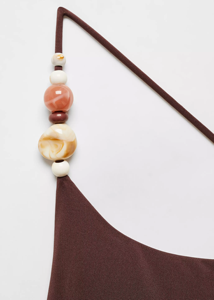 Ruched Solid Full Coverage Brazilian <b>Push</b> <b>up</b> Woven One Piece <b>Swimsuit</b> - Product Image 4