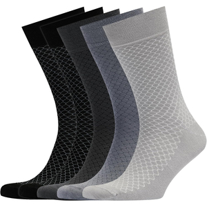 New Wholesale Crew <b>Socks</b> Navy Blue Geometric Pattern Spandex <b>Polyester</b> Breathable Knitted Casual Autumn Adult Regular Fit <b>Socks</b> - Product Image 6
