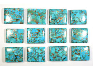 Cabujones de Turquesa Azul Cobre Genuinos de Alta Calidad, Piedras Curativas Hechas a Mano para Joyería y Venta al por Mayor - Product Image 4