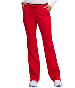 Uniformes de hospital con pantalones de flare con cordón para mujer personalizados - Product Image 1