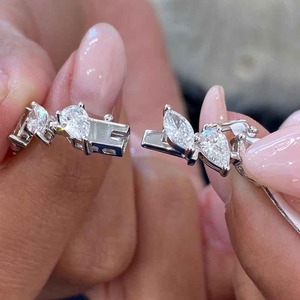 Pulsera de Plata de Ley 925 con Eslabones Cubanos, Totalmente Cubierta de Diamantes, Estilo Hip Hop, Pulsera de Diamantes Moissanite - Product Image 5