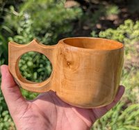 Mug de randonnée Kuksa en bois de luxe de style moderne, de haute qualité, personnalisable avec logo, léger et écologique, idéal pour les fêtes et le trekking