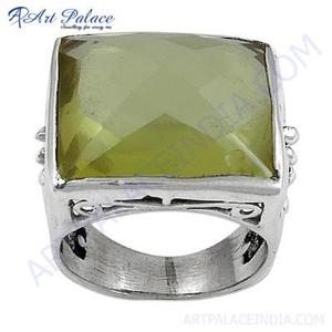 Art Palace Sensational Lemon Quartz Gemstone Bague en argent fin - Product Image 2