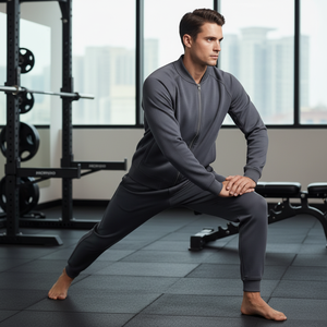 Custom Men Gym Tracksuit Set Zip <b>Jacket</b> and Jogger Pants Training Tracksuit with Custom Logo - Product Image 5