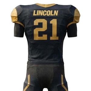 Uniforme de Fútbol Americano Personalizado de Manga Corta, Ligero y Transpirable, Talla Grande, Alta Calidad, Nuevo Estilo, Color Liso, 100% Frontal - Product Image 2