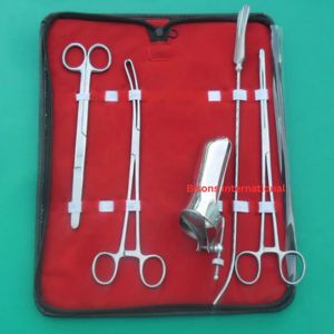 ชุดเครื่องมือผ่าตัด IUD ครบชุด 5 ชิ้น ทำจากสแตนเลส สำหรับนรีเวชวิทยา สามารถนึ่งฆ่าเชื้อได้ - Product Image 1