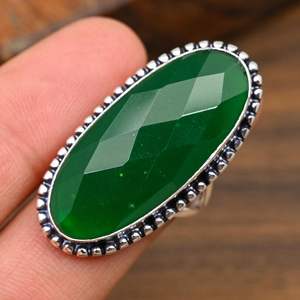 Chrome Diopside Gemstone Ring 925 Sterling Silver Handmade Jewelry Natural Diopside Ring Gift For Mother Women - Product Image 5