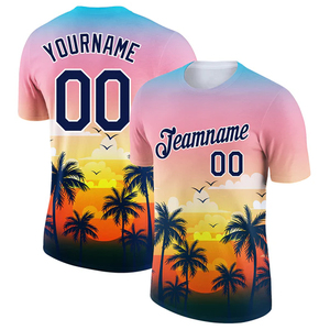 Maillot de sport hawaïen personnalisé OEM, tissu léger haute performance 180 GSM, coupe classique, col rond - Product Image 4