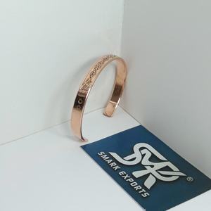 Brazalete de Cobre Sólido Grabado, Brazalete de Metal Artesanal, Kada de Cobre Ajustable, Joyería Tradicional Hecha a Mano, Ligera, Unisex - Product Image 2