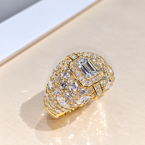 Bague pour homme en moissanite et diamant, argent 925, taille émeraude, style glacé, de luxe, de créateur, pour mariage, bijoux de mode, cadeau - Product Image 4