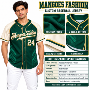 Maillot de baseball personnalisé sublimé respirant grande taille pour hommes et femmes, à manches courtes boutonnées, couleur unie, broderie et impression pour sports d'équipe - Product Image 6