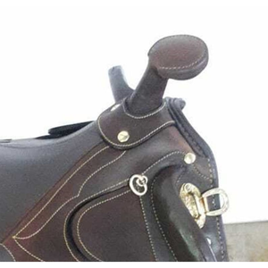 Selle de cheval noire australienne professionnelle, style traditionnel, équipement d'équitation pour la randonnée équestre, le ranch et l'équitation quotidienne - Product Image 3