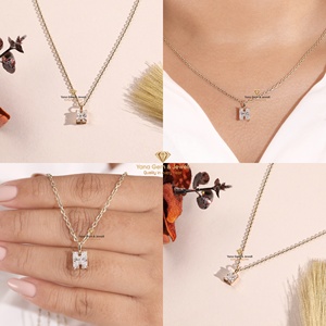 Colgante de Lujo con Letra Inicial H Personalizada, Diamante CVD Cultivado en Laboratorio, 1.00 Quilates, Oro Amarillo Sólido de 14K, Color F, Claridad VS1, para Mujer - Product Image 5