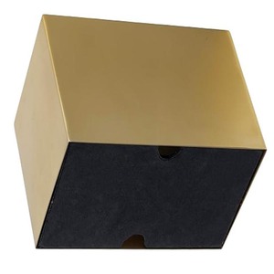 Moderno Dispensador de Papel Higiénico Metálico, Color Dorado, Tono Latón, Acero Inoxidable, Rectangular - Product Image 3