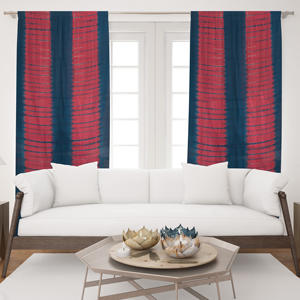 Cortina de Algodón con Estampado Tie Dye Teñido a Mano, Estilo Bohemio Moderno para Ventana, para Hogar y Hotel, Venta al por Mayor en India - Product Image 1