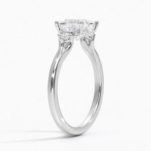 Bague BOJ 078 en argent 925, taille princesse, avec halo de pierres et griffes, solitaire diamant 2 carats, couleur D, VVS1, moissanite certifiée GRA, prix bas - Product Image 2