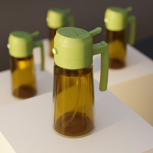 Botella de spray de aceite de plástico verde para cocina, dispensador con asa y bomba, accesorios de cocina, utensilios de cocina, spray de aceite - Product Image 5