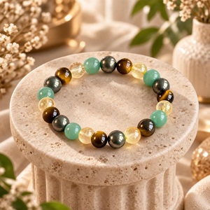 Bracelet en Pyrite Naturelle, Œil de Tigre, Aventurine Verte et Citrine – Bijoux en Cristal de Guérison pour la Richesse et l'Abondance – Vente en Gros - Product Image 6