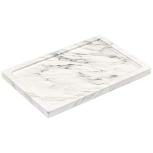 Plateau carré en marbre artisanal au design minimaliste pour la mise en scène de la table basse et l'accentuation de la décoration intérieure - Product Image 4