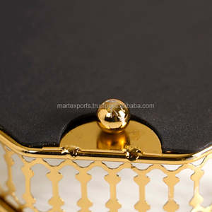 Gran oferta de Metal personalizable con bandeja de servicio de vidrio para desayuno, postre, fruta para restaurante, bandeja de servicio de Hotel - Product Image 6