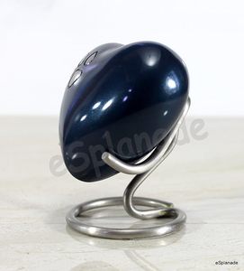 Heart-Shaped Pet Urn for <b>Dogs</b> Blue Polyresin Modern Design Durable Cremation Keepsake Memorial - Product Image 2