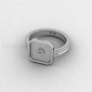 High Quality 925 Sterling Silver 14K Gold Plated Octagon 10mm <b>Blank</b> Bezel Setting DIY Resin Keepsake Jewelry Findings Custom - Product Image 3