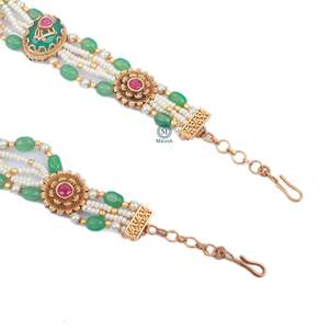 Shristi Antique Designer Sheeshpatti Fine Beaded Necklace - Product Image 5