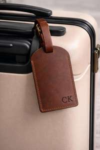 Wholesale Genuine Leather Luggage <b>Tags</b> Bulk Travel <b>Name</b> Cards Handcrafted Cowhide Suitcase <b>Tags</b> With Buckles LMP-0154 - Product Image 5